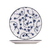 Hectarul - Set 4 farfurii alb/albastru din portelan Ø19 cm Flor Azul Cosy&Trendy